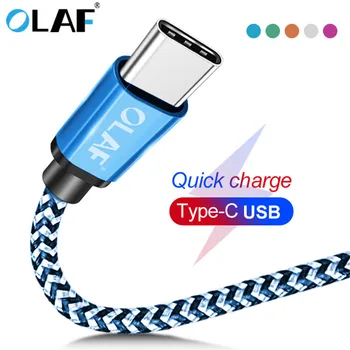 

OLAF USB Type C Cable 1M 2M 3M Fast Charging Cable Type-C data Cord Charger USB-C For Samsung S8 S9 S10 Xiaomi Huawei P30 Pro