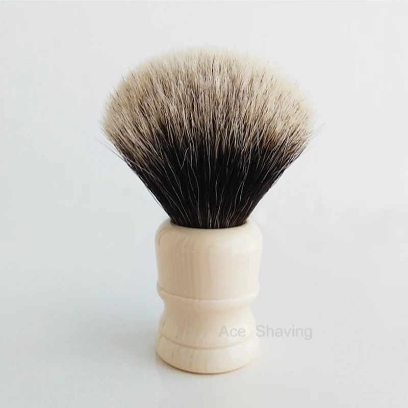 

Two Band Finest Badger Hair Shaving Brush Face Beard Remove Grooming Tool Man Gift