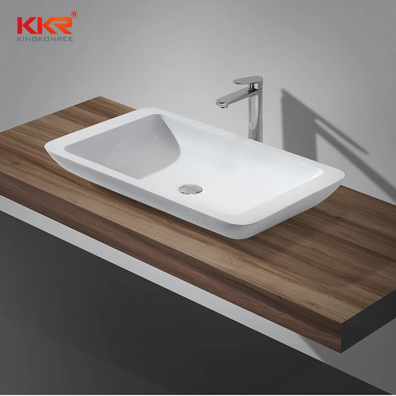 

KKR solid surface material artificial stone countertop table top wash basin KKR-1322