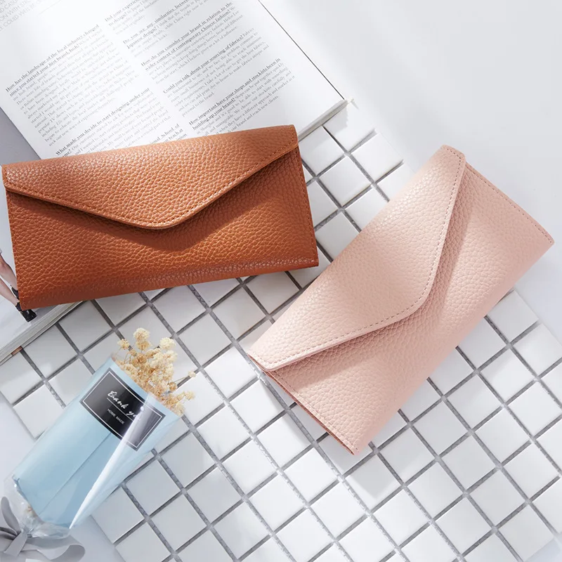 

Long Wallet Women Purses Litchi pattern Coin Purse Card Holder Wallets Female High Quality Clutch Money Bag PU Leather Wallet