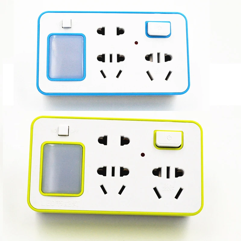 

1PC Creative Socket Nightlight 10A AU NZ plug adapter Power Strip 5 interface US EU to AU socket led nightlights travel adapter