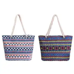 Тайское национальное этническое печать сумка женская холщовая богемная стильная пляжная сумка через плечо большая емкость Женская