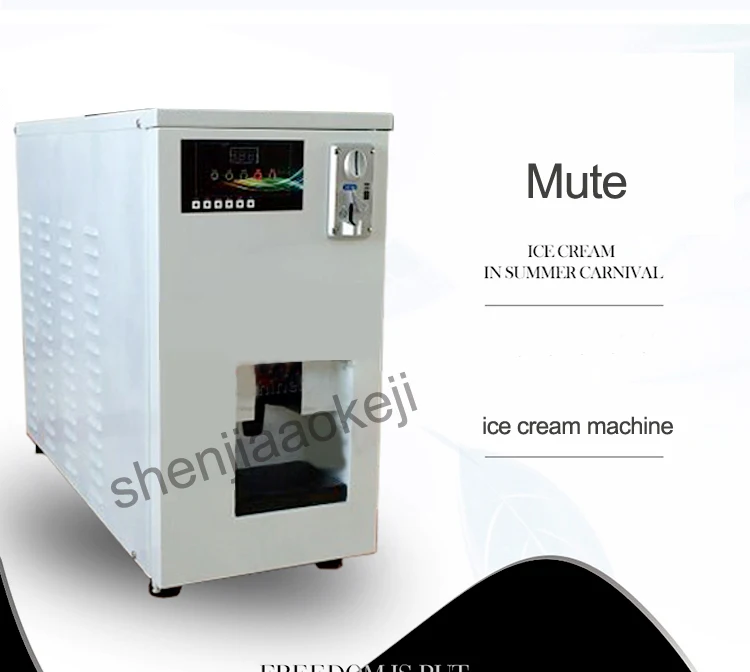 Автоматический коммерческий торговый автомат для мягкого мороженого из нержавеющей стали, умная система для монет, устройство для приготовления мороженого с воздушным охлаждением, 1 шт