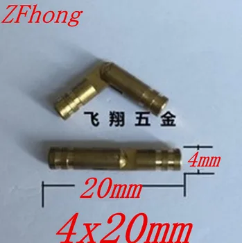 

50PCS 4 x 20mm 4mm Brass Barrel Hinge Round Cylindrical Hidden Cabinet Hinges Concealed Invisible Mortise Mount Hinge