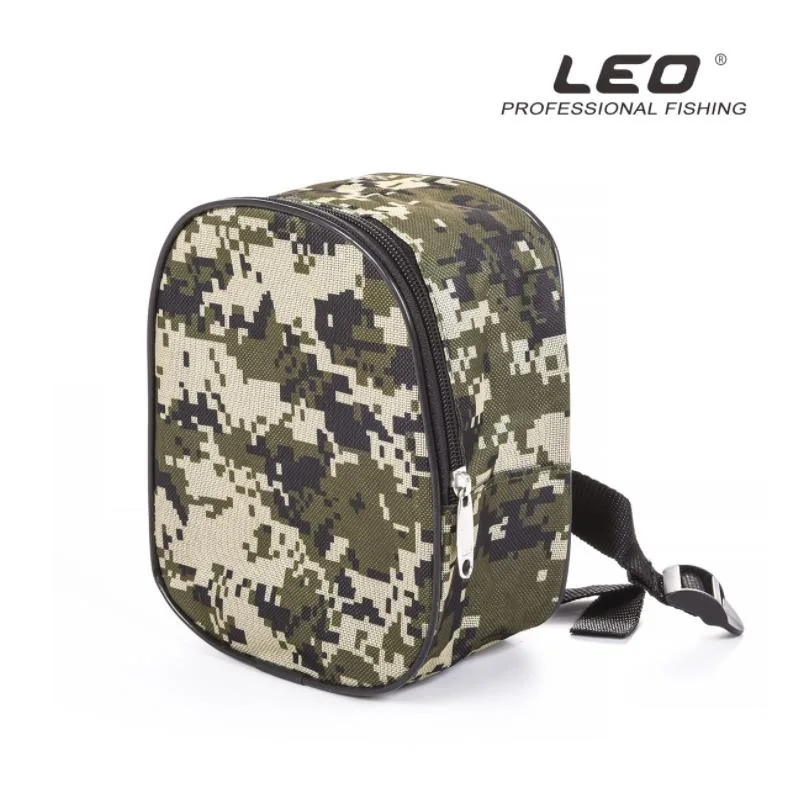 LEO Portable paquet tactique en plein air sac pêche moulinet attirail boîtes vitesse poisson ligne crochets accessoires de Camouflage