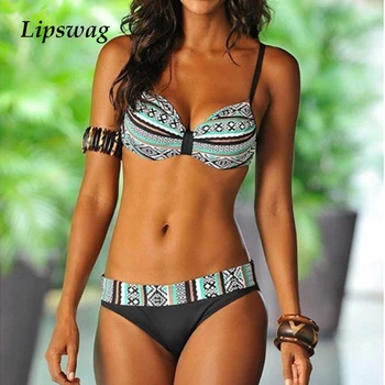 

women floral print bikini swimsuit sexy push up bikini set swimwear female brazilian biquini bathing suit beach wear plus size