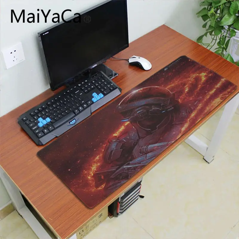Lock Edge 30x60cm Maiyaca Забавный массовый эффект красивый коврик для мышки в стиле аниме игровой коврик для мыши геймер игровой коврик для мышки с Аниме Коврик для мыши скоростная версия - Цвет: Lock Edge 30x60cm