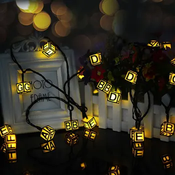 

3D Letters Solar led light 6M 30LEDs LED Solar Powered Lamp Waterproof String Light with 8 Modes for Outdoor Garden Xtmas Decor