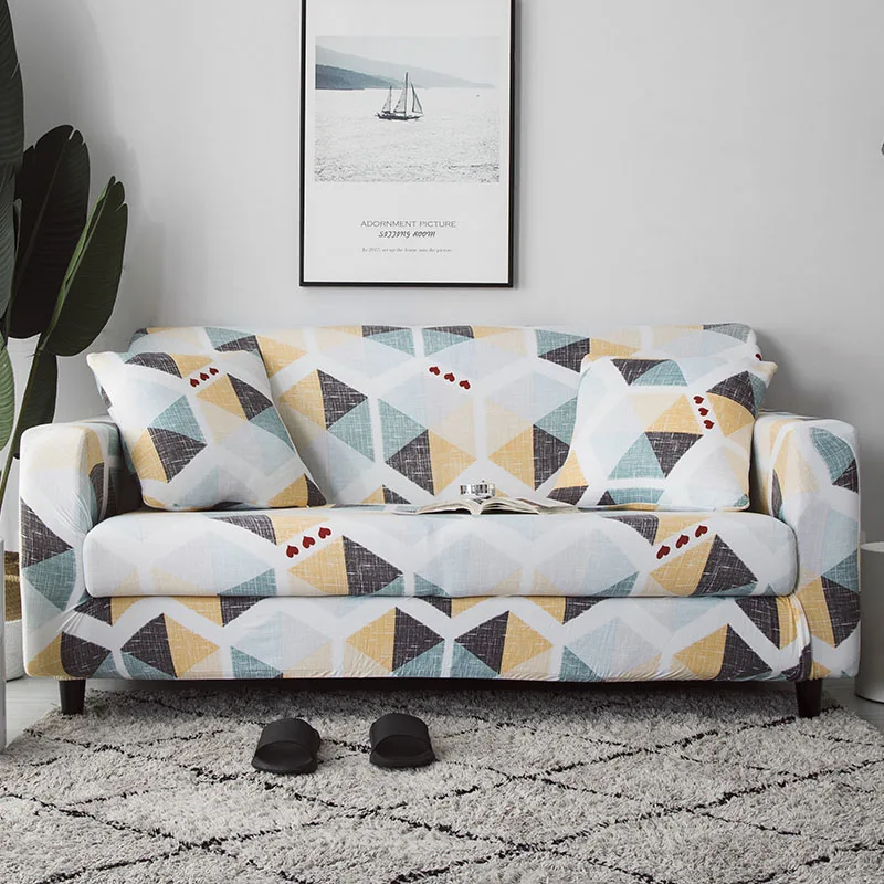 Эластичные чехлы для диванов хлопок диван чехлов плотно Обёрточная бумага все включено диван-кровать Чехлы для Гостиная домашних животных диван Ipad Mini 1/2/3/4 местный - Цвет: Color 23