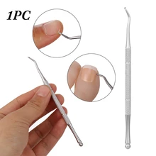 Двусторонний Толкатель для удаления кутикулы Инструмент из нержавеющей стали корректор канавок маникюр Дизайн ногтей педикюр набор инструментов инструмент Paronychia