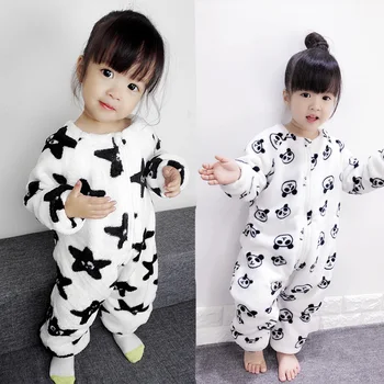 

Boys Girls Onesies Sleepwear Kids Cartoon Velvet Clothes Toddler Full Sleeve Sleepers Pajamas Infant Children's Pijamas Overalls
