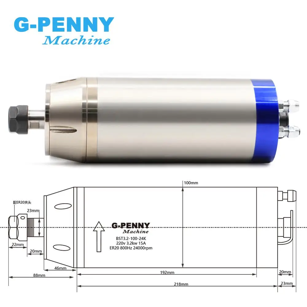 Металлический рабочий шпиндель комплект 800 кВт ER20 8000 Гц 24000-150 об/мин полюс = 4 гравировка металла, железа, нержавеющей стали и 3.7квт Инверта и Вт насоса