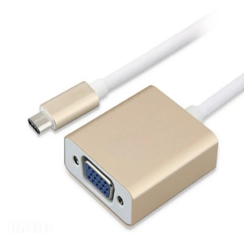 USB3.1 type C папа-VGA Женский адаптер usb type-C передача на VGA кабель HD 1080P для Macbook Chromebook Pixel Lumia 950XL