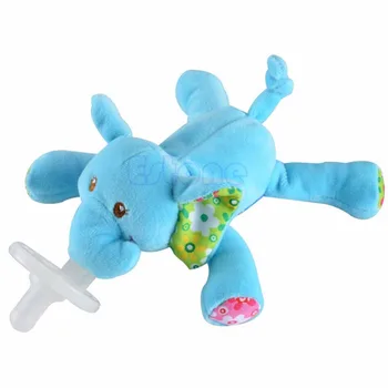 

2018 Infant Baby Boy Girl Silicone Pacifiers with Cuddly Plush Animal Baby Nipples Baby Kids Child Gifts