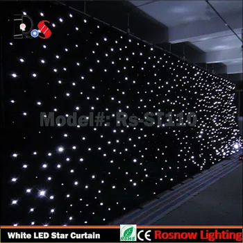

3x2M White LED visual curtain starlit cloth fireproof stage backdrop decoration free shipping