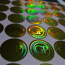 Выполненный на заказ пустой горячего тиснения голографические наклейки этикетки, Free design! Аннулируется, если удалить