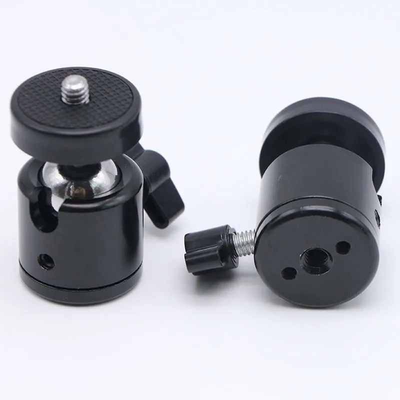 

360 Swivel 1/4" Ball Head Bracket Holder adapter for DSLR Camera Tripod Stand tripod led flash light microphone
