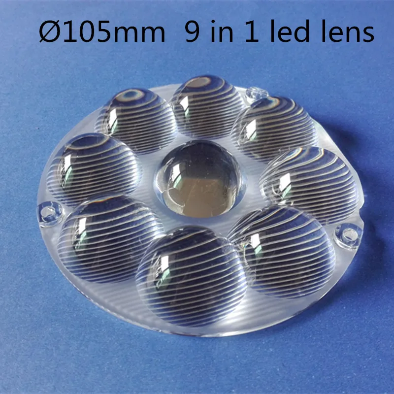 

2 pcs LED car spotlight 9 in 1 lens diameter 106mm clear surface and stripe surface