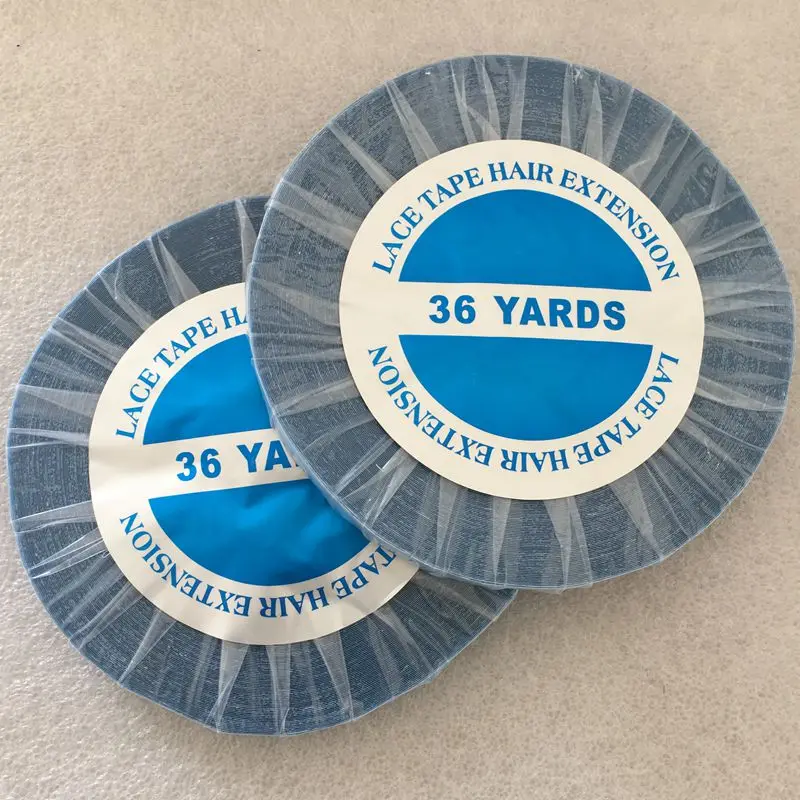 1 roll 36 yards Blue lace front tape hair extension adhesive tape skin weft tape 0.8/1.0/1.27 cm 1 roll 36 yards Blue lace front tape hair extension adhesive tape skin weft tape 0.8/1.0/1.27 cm