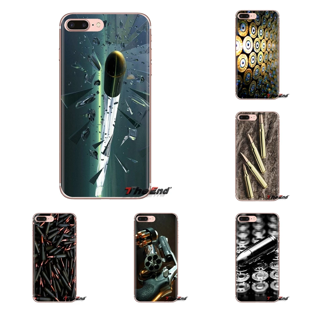 Transparent TPU Skin Cover For Xiaomi Redmi 4A S2 Note 3 3S 4 4X 5 Plus 6 7 6A Pro Pocophone F1 Many Gold Bullets gun Bullet Art |