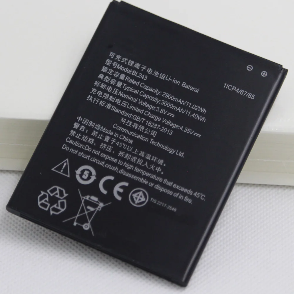20 шт./лот BL243 батарея для Lenovo Lemon K3 Примечание K50 T5 A5600 A7600 A5500 A7000 мА/ч. аккумулятор