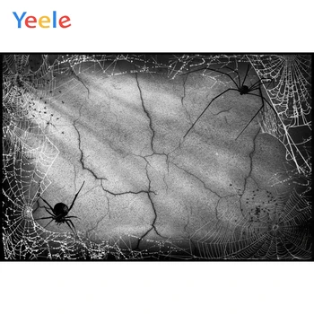 

Yeele Vinyl Spider Web Wall Children Happy Halloween Party Photography Background Night Photocall Backdrop For Photo Studio