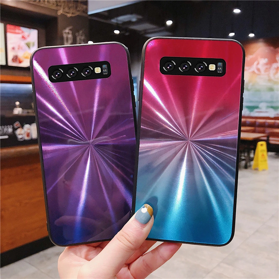 Fashion Gradient CD pattern texture Cover Case For Samsung Galaxy S10 Plus Colorful Phone Shell s10 S 10 lite | Мобильные телефоны