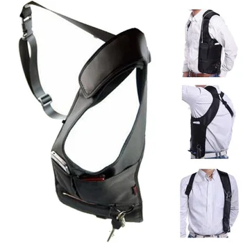 

NEW Men Storage Bag Travel Anti Theft Hidden Shoulder Armpits Black Nylon Storage Bag Pocket Passport Cell Phone Organizer Bags