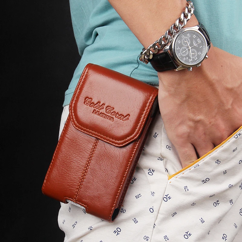 Новая мужская маленькая поясная сумка, мужская сумка для телефона, поясная сумка на пояс из натуральной кожи, Повседневная сумка для путешествий, сумка для мужчин