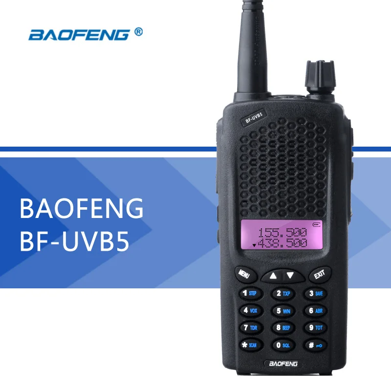 Baofeng BF UVB5 Plus рация двойной дисплей отдельный A/B PTT ключи FM 128CH VOX фонарик ветчина