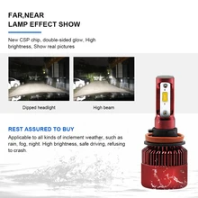 Eurs 2 шт. авто лампы S2 красный 6000 К 6000LM 70 w/pair 12 В csp чип фар автомобиля bubls H4 h8 H7 880 9005 H11 автомобилей передний свет