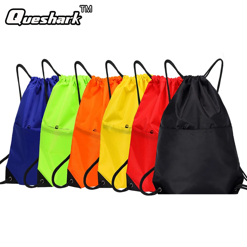 Waterproof Zipper Gym Sport Fitness font b Bag b font Foldable Backpack font b Drawstring b
