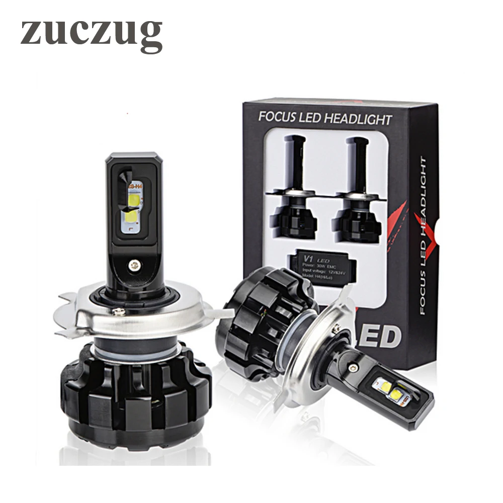 

V1 modified car headlight High Low Beam Spotlight H1 H3 H4 H7 H11 9006 HB4 H11 Led headlight 8000LM 72W 8000k 6500k cold white