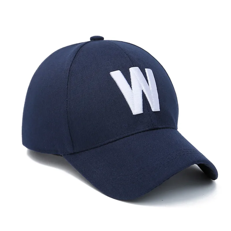 100% хлопок Casquette бейсболки мужские шапки вышивка буквы W папа шляпа для женщин