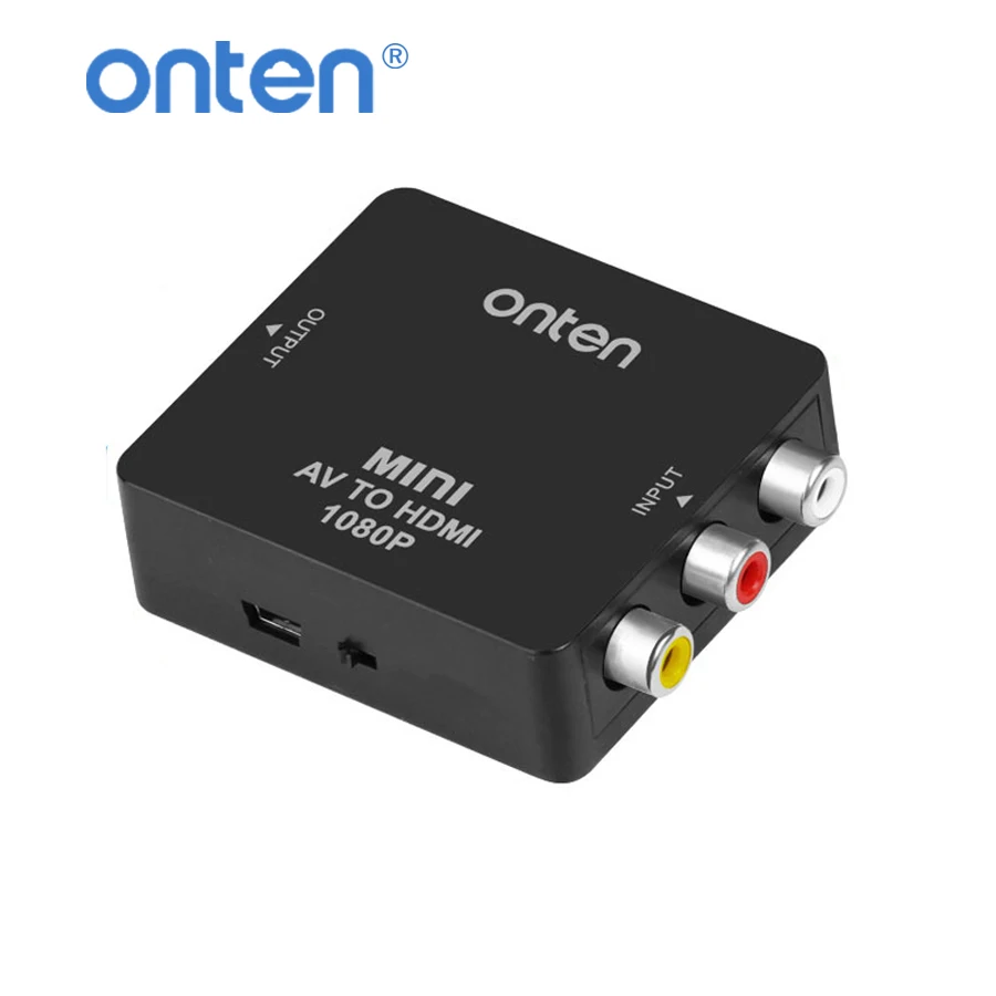 

Onten Mini AV to HDMI Video Converter Box AV2HDMI RCA AV HDMI CVBS to HDMI Adapter for TV HDTV PS4 PS3 PC DVD Xbox Projector