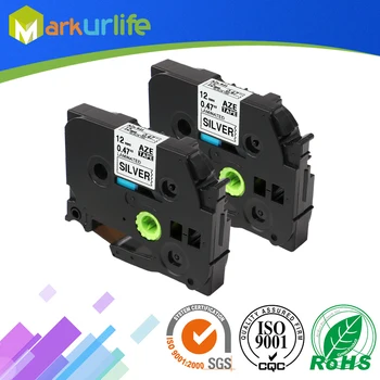 

2 pcs/lot TZe-931 12mm Label Tape for Brother P-touch Tape Black on Silver Tze931 Tze 931 for Brother P touch Printer TZ Tape