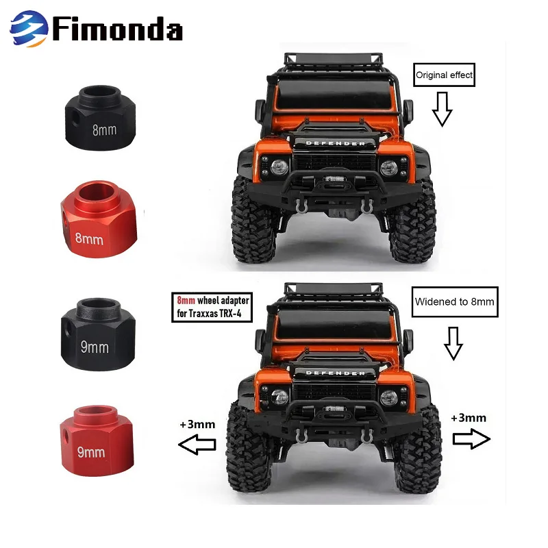 

Fimonda 8mm/9mm 0.3" Widened Adapter Wheelbase Upgrade Kit For 1/10 TRAXXAS TRX-4 RC Climbing Remote Control Car Spare Parts
