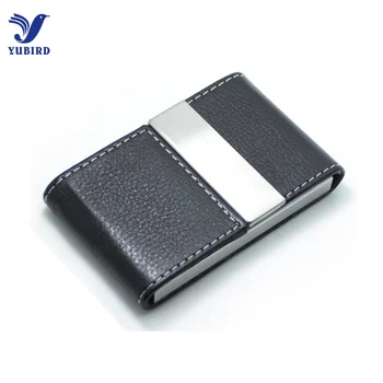 

Big Capacity Business Name Card Holder Credit Card Holder Fashion Unisex Visit Card Case Metal Wallet PU Leather Solid Steel Box