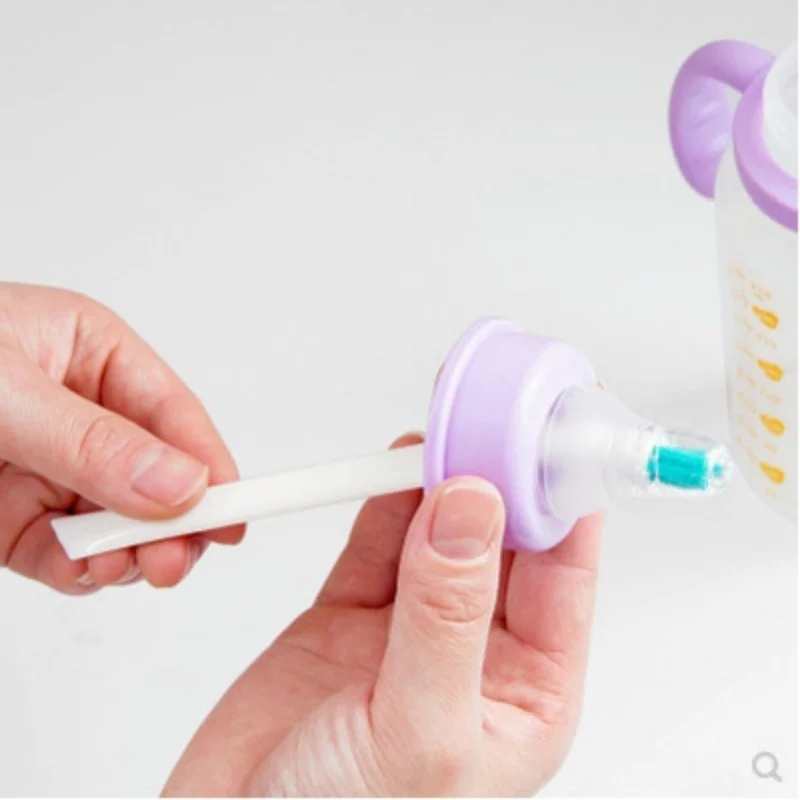 2pcs Milk Bottle Cleaning Cup Glass Washing Brush Suit Groove Gap Scrub Tool