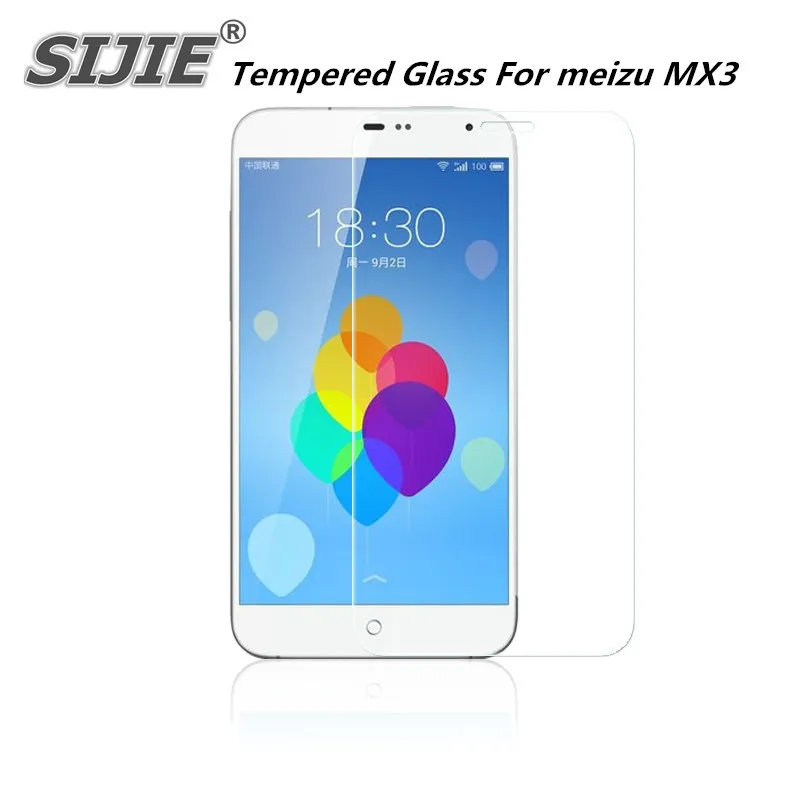 

SIJIE Tempered Glass For meizu MX3 phone Screen protect M X3 PRO cases Cover 0.26mm thin gift discount Hard Polystyrene save box