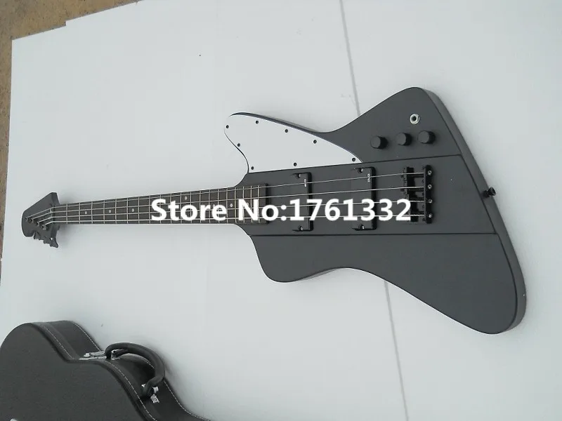 

China factory custom 20 frets 4 strings black body electric bass with white pickguard,black hardware,can be changed