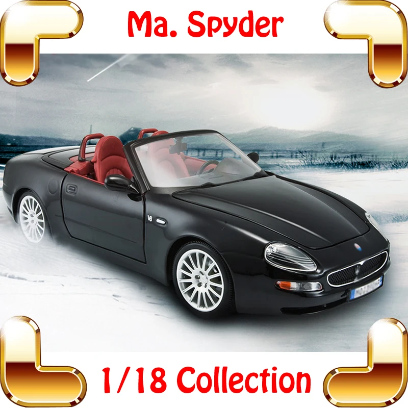 New Year Gift Spyder 1/18 Model Car Metallic Model Scale Vehicle Luxury House Decoration Toy Car Alloy Simulation Present