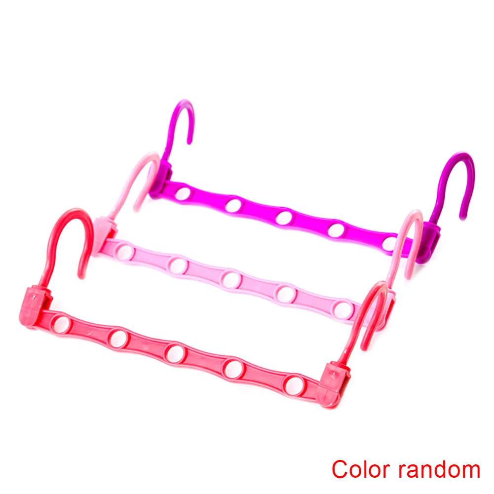 

5-hole Hook Clothing Storage Clothes Hanger Hanging Multifunction Random Color Drying Rack Multi-port Space Saving Organizer