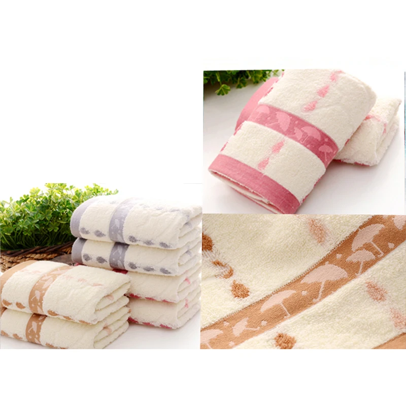 Хлопок Быстросохнущий домашний текстиль цветное полотенце мягкий Зонтик Узор красота супер абсорбент антибактериальное банное полотенце