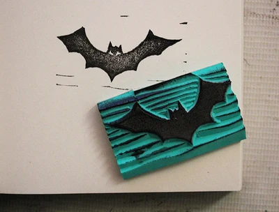 Custom-Bat-rubber-stamp-logo-1pcs-inkpad