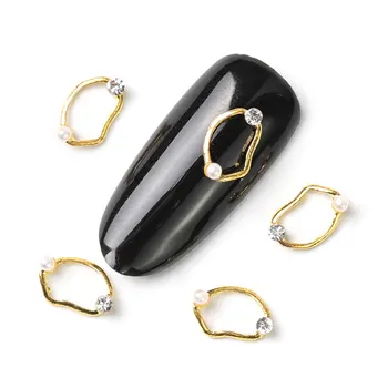 

10 pieces diy 3D Moon gemstone rhinestones for Nail Art decorations Design charms alloy manicure jewelry accessories