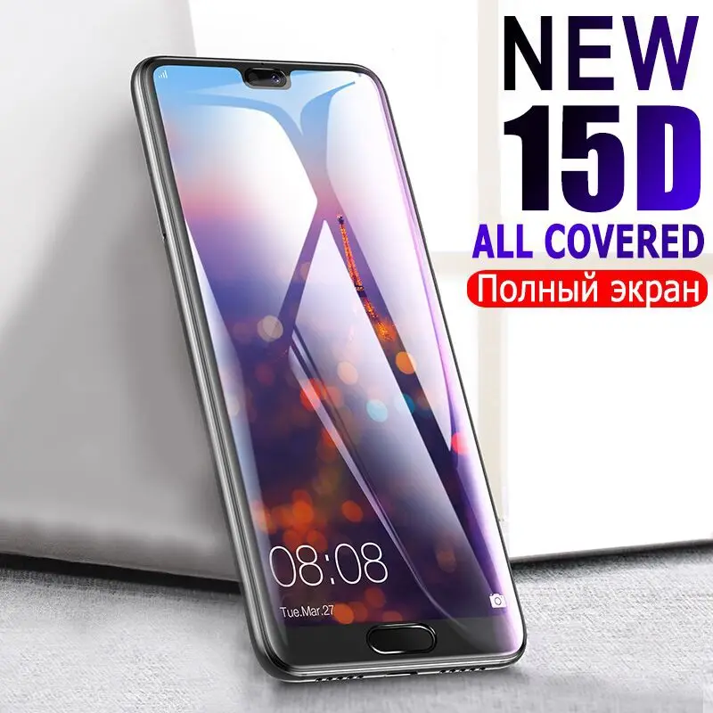 Защитное стекло 15D для Huawei P20 P10 Lite Plus Pro закаленное Mate 10 9 8 стеклянная