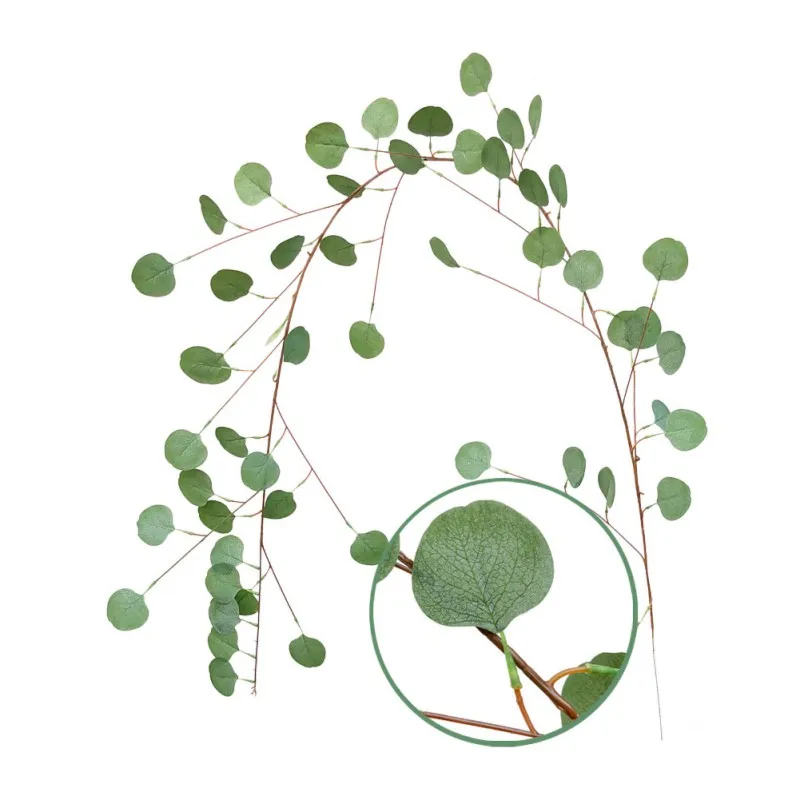 Искусственный эвкалипт листья лоза искусственные листья поддельные зелени венок для свадьбы праздника украшения домашний декор для стола 1,7 м/2 м - Цвет: B