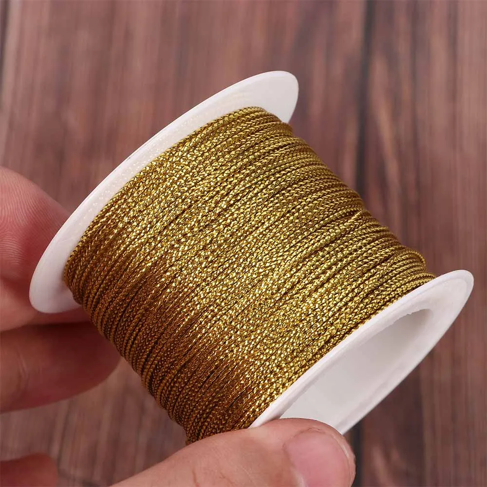 20/60 Meters Rope Gold/Silver/Red Color Cord Thread String Ribbon Line Bracelet Making No-slip Clothing Accessories nylon cord leather cord clothing accessories cotton rope jute rope macrame cord nylon rope waxed cord satin cord faux suede cord