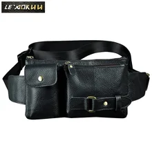 Мужская Повседневная модная нагрудная сумка из натуральной кожи с поясом для путешествий, дизайнерский чехол для сигарет, 8135b